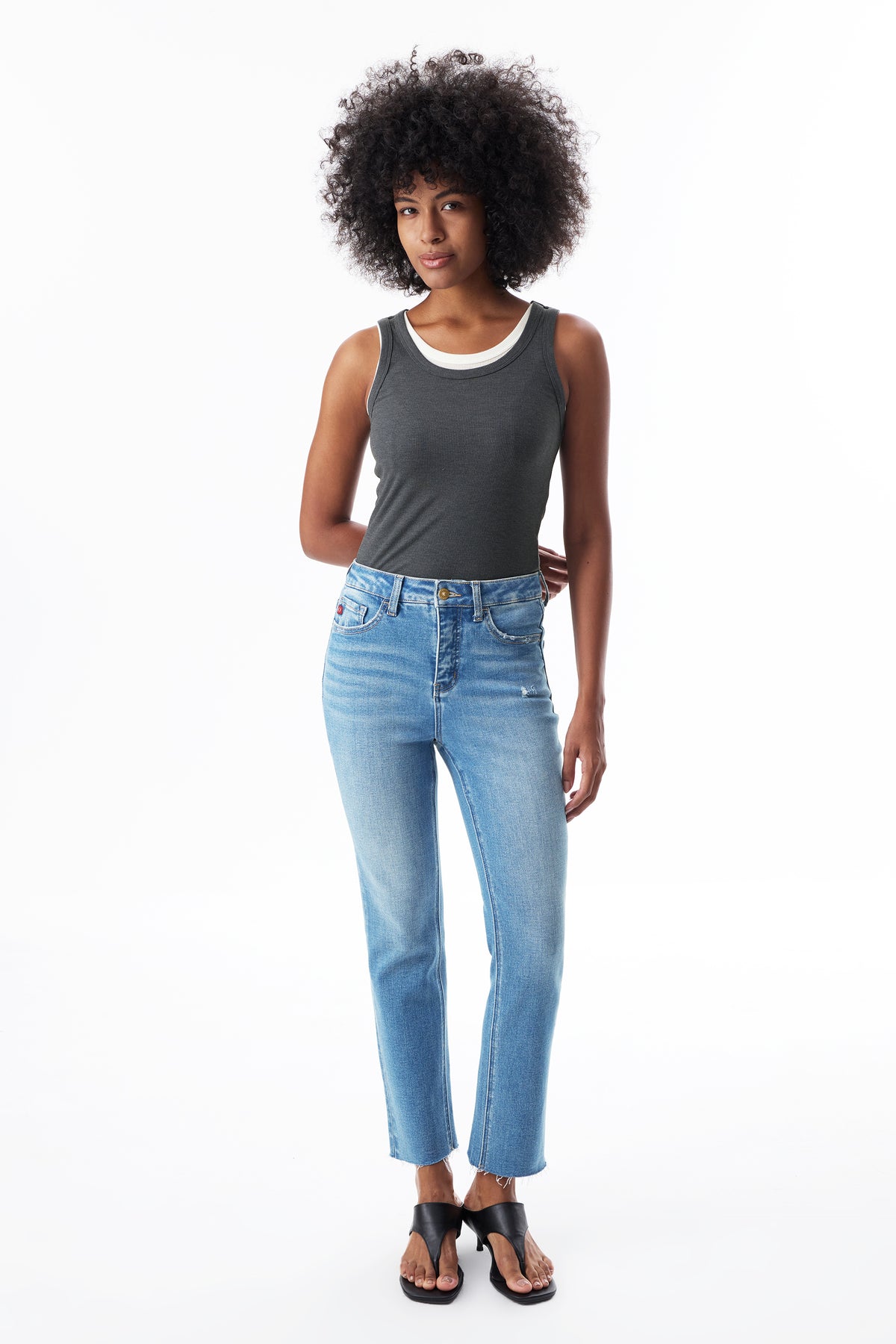 ONESO Chic High Rise Straight Jeans