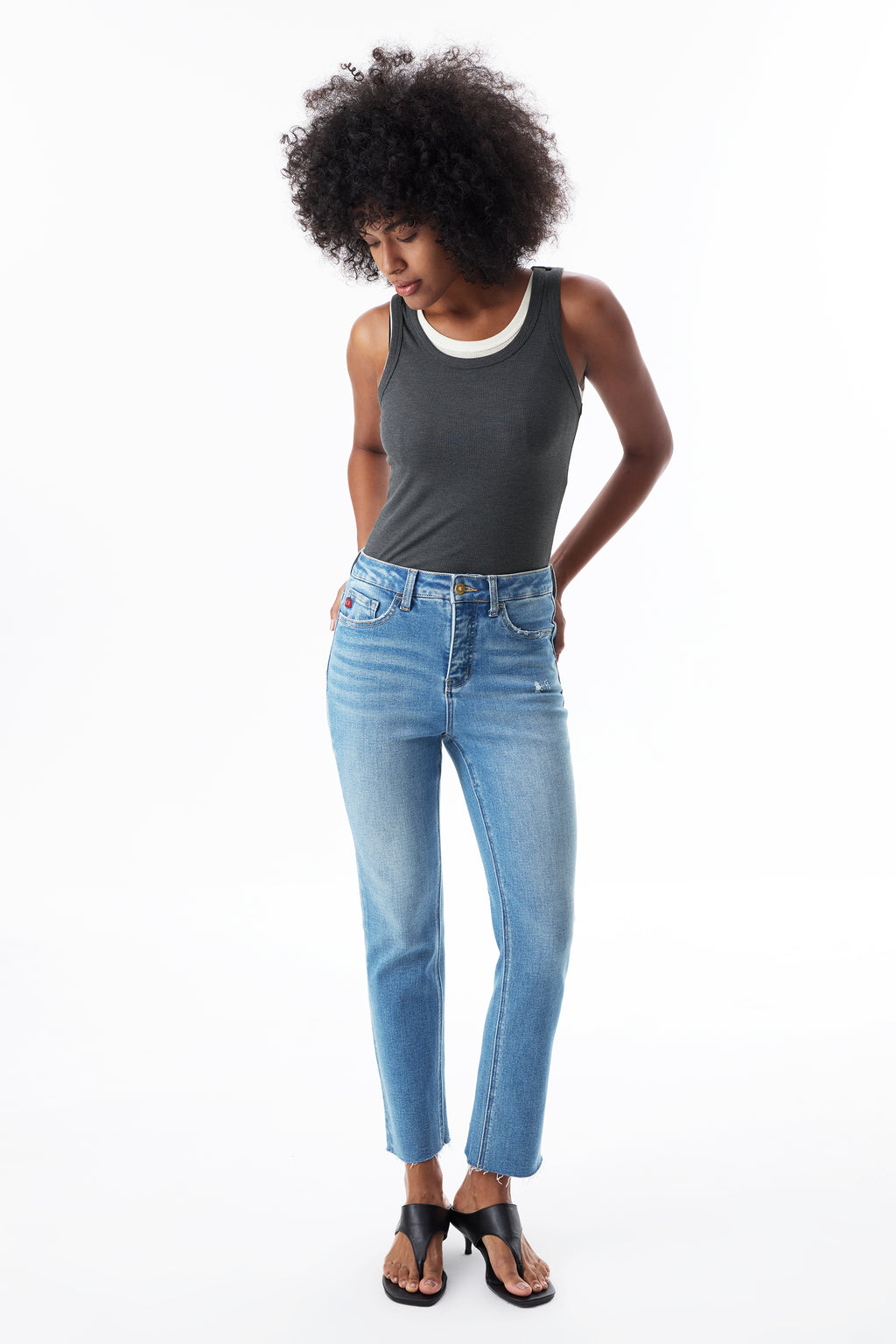 ONESO Chic High Rise Straight Jeans