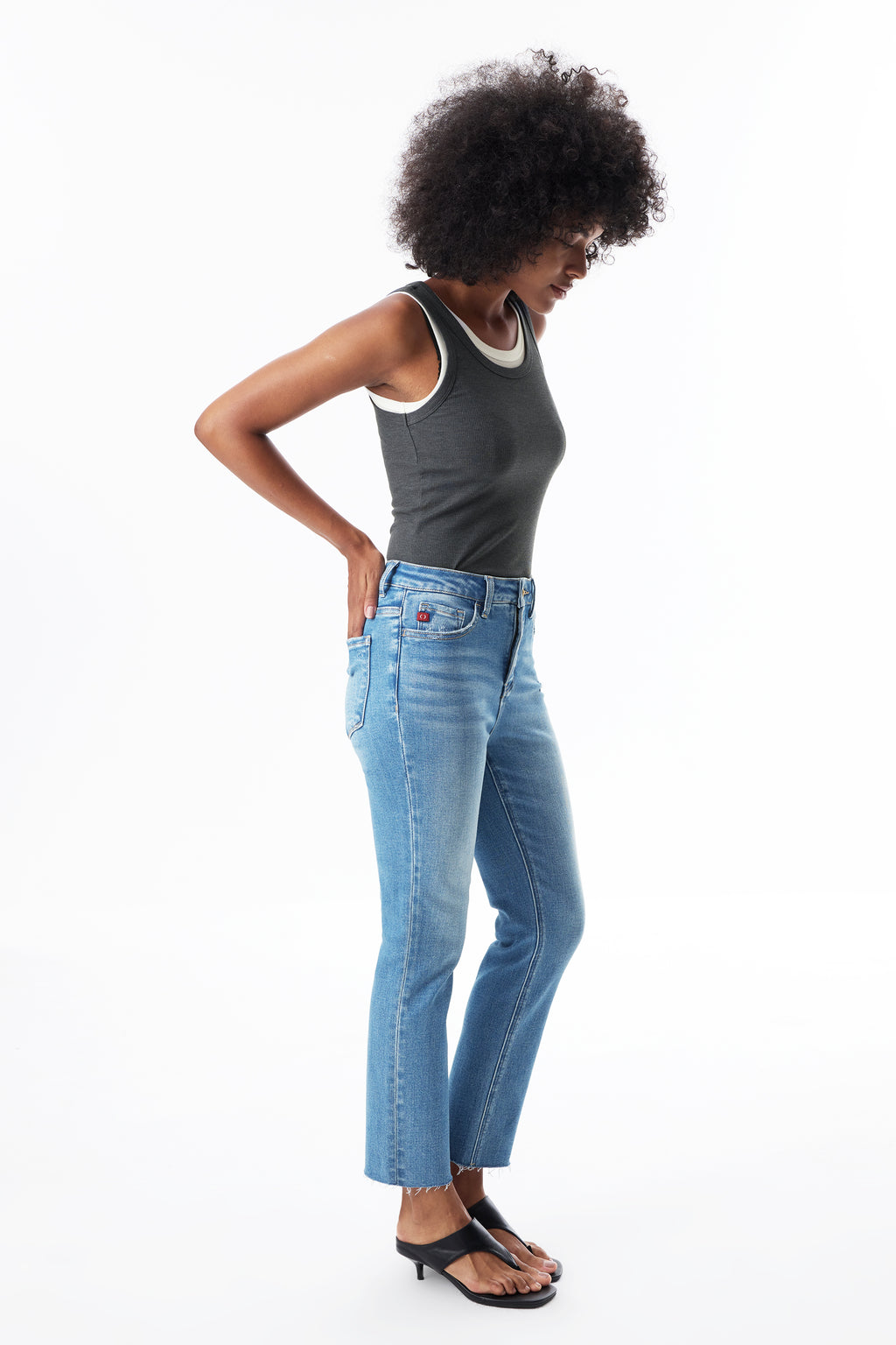 ONESO Chic High Rise Straight Jeans