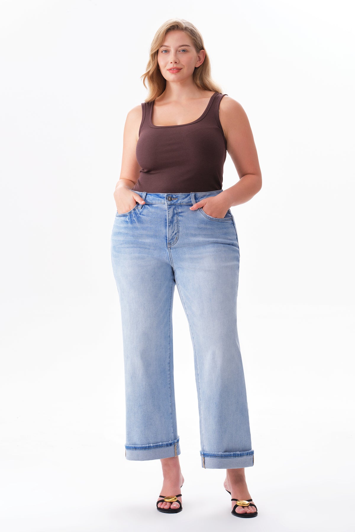 ONESO Effortless High Rise Wide Leg Jeans