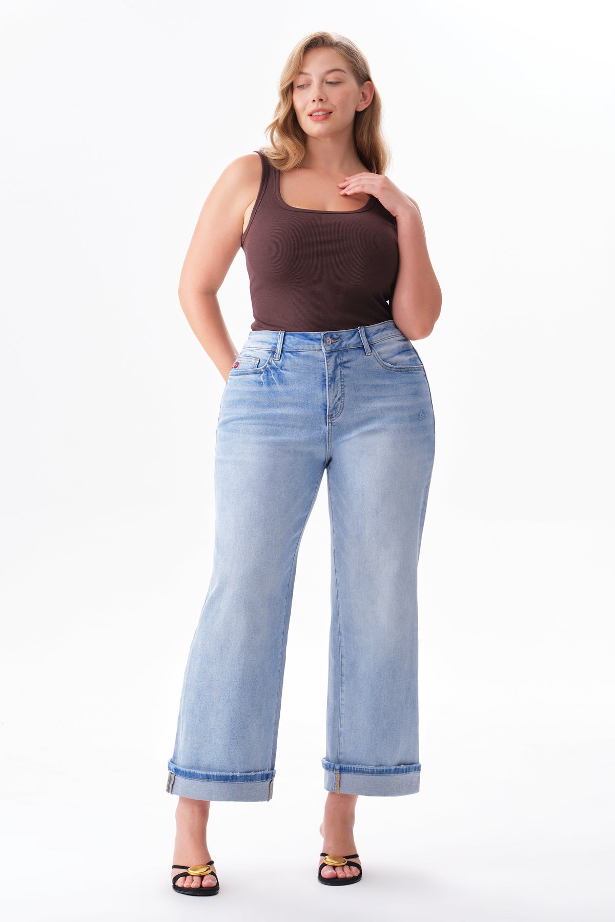 ONESO Effortless High Rise Wide Leg Jeans