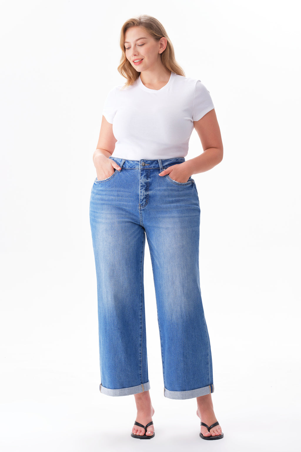 ONESO Timeless High Rise Wide Leg Jeans