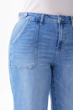 ONESO Modern Mid High Rise Wide Leg Jeans