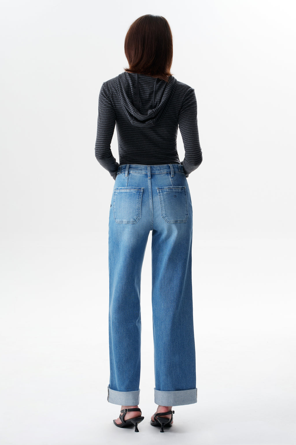 Modern Mid High Rise Wide Leg Jeans