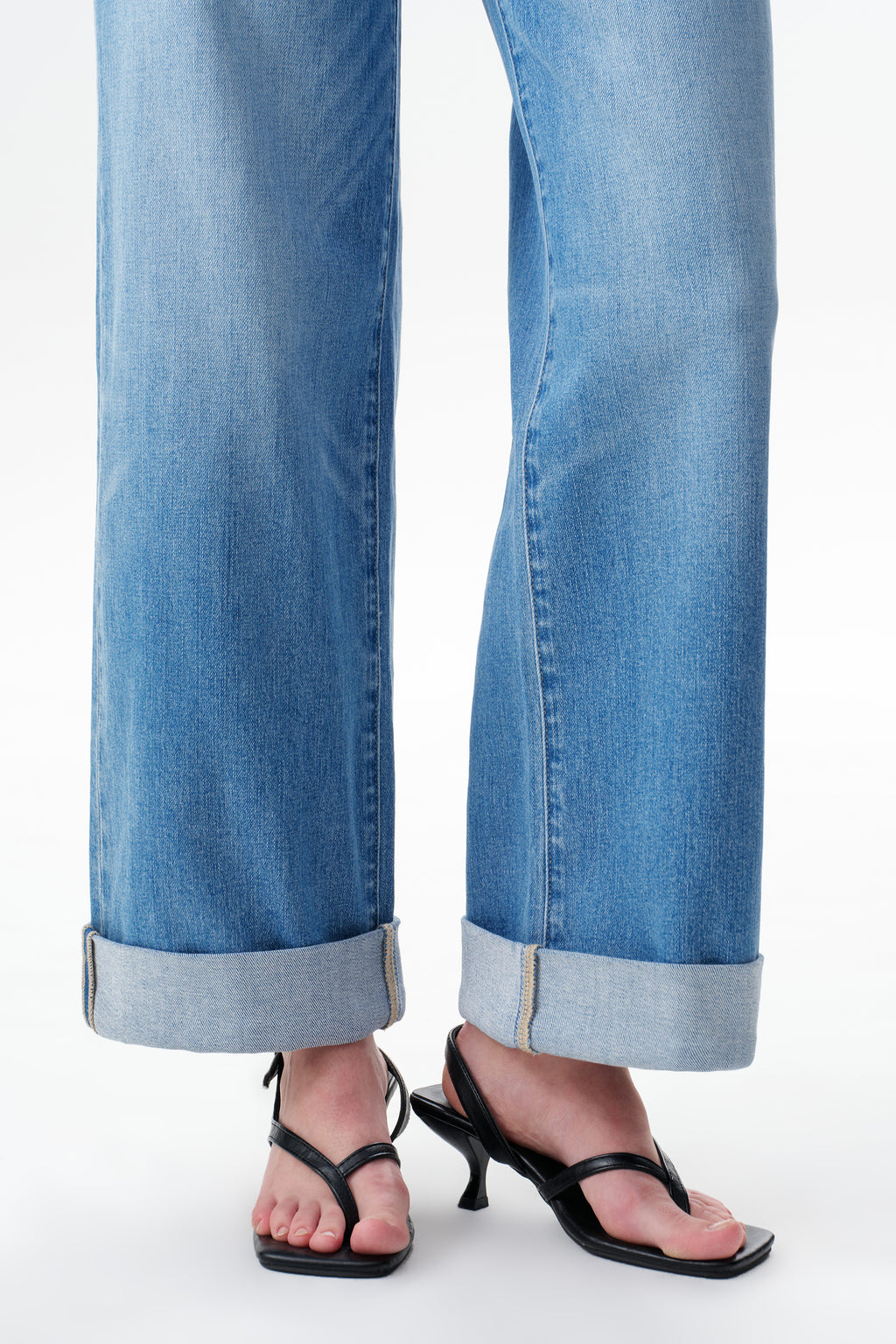 Modern Mid High Rise Wide Leg Jeans