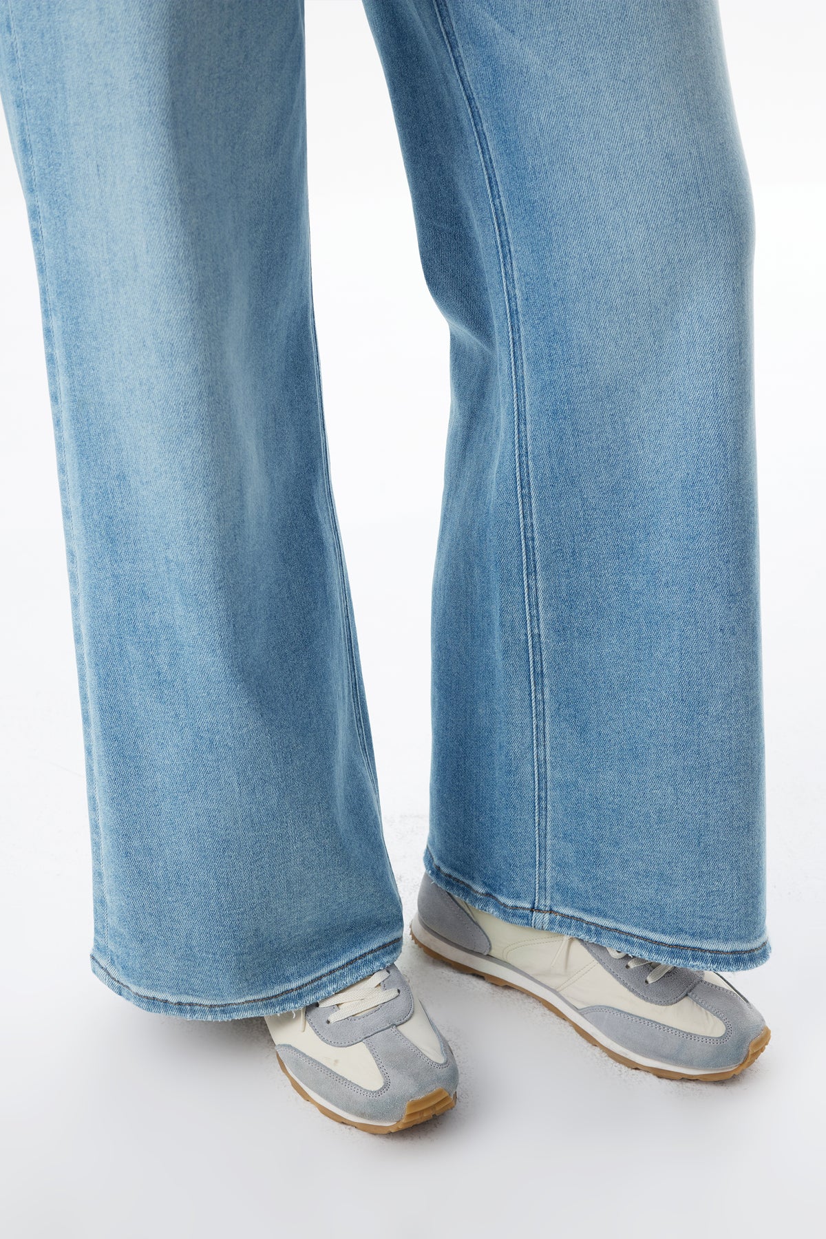ONESO High Rise Distressed Wide Leg Jeans