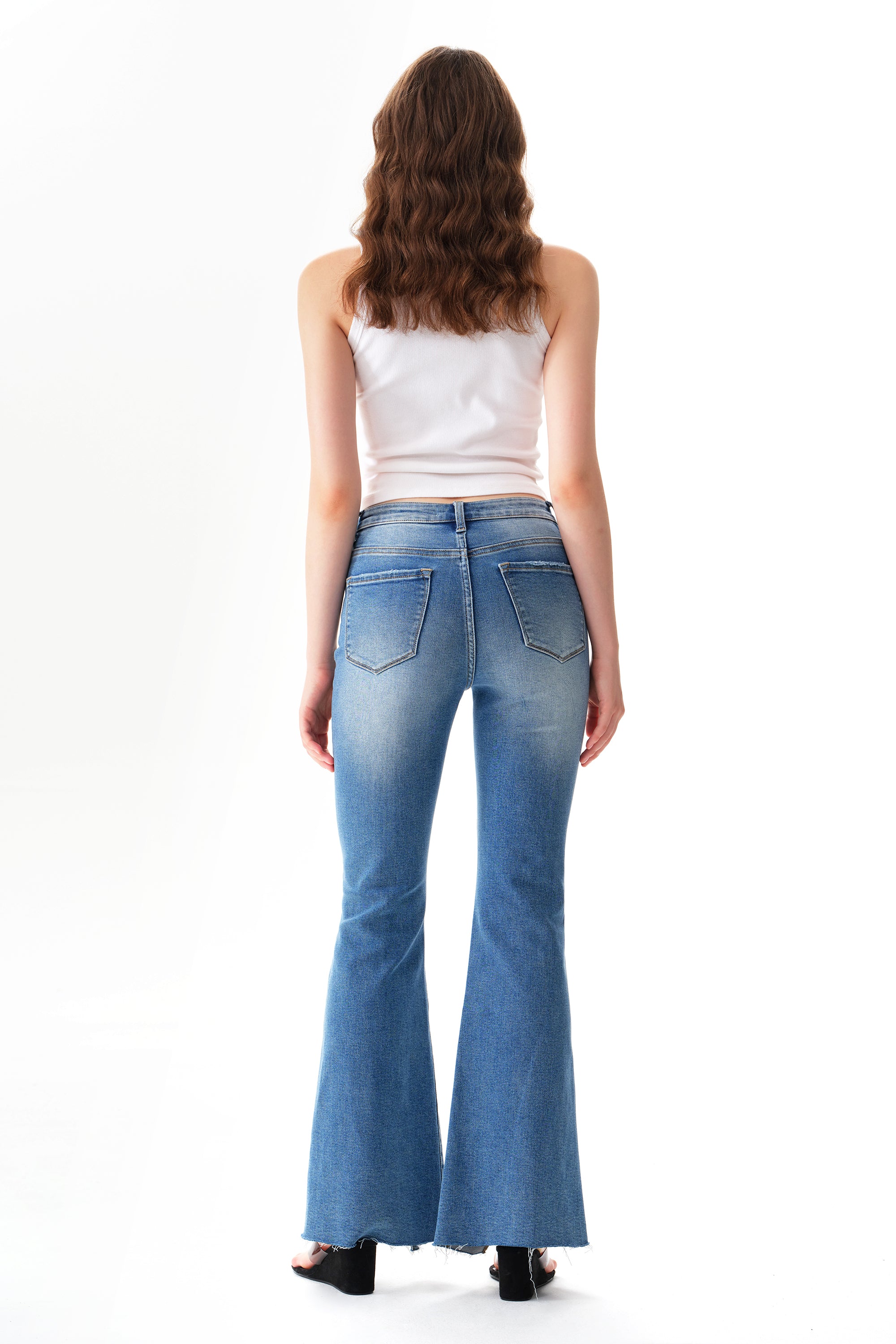 ONESO High Rise Flare Denim Jeans