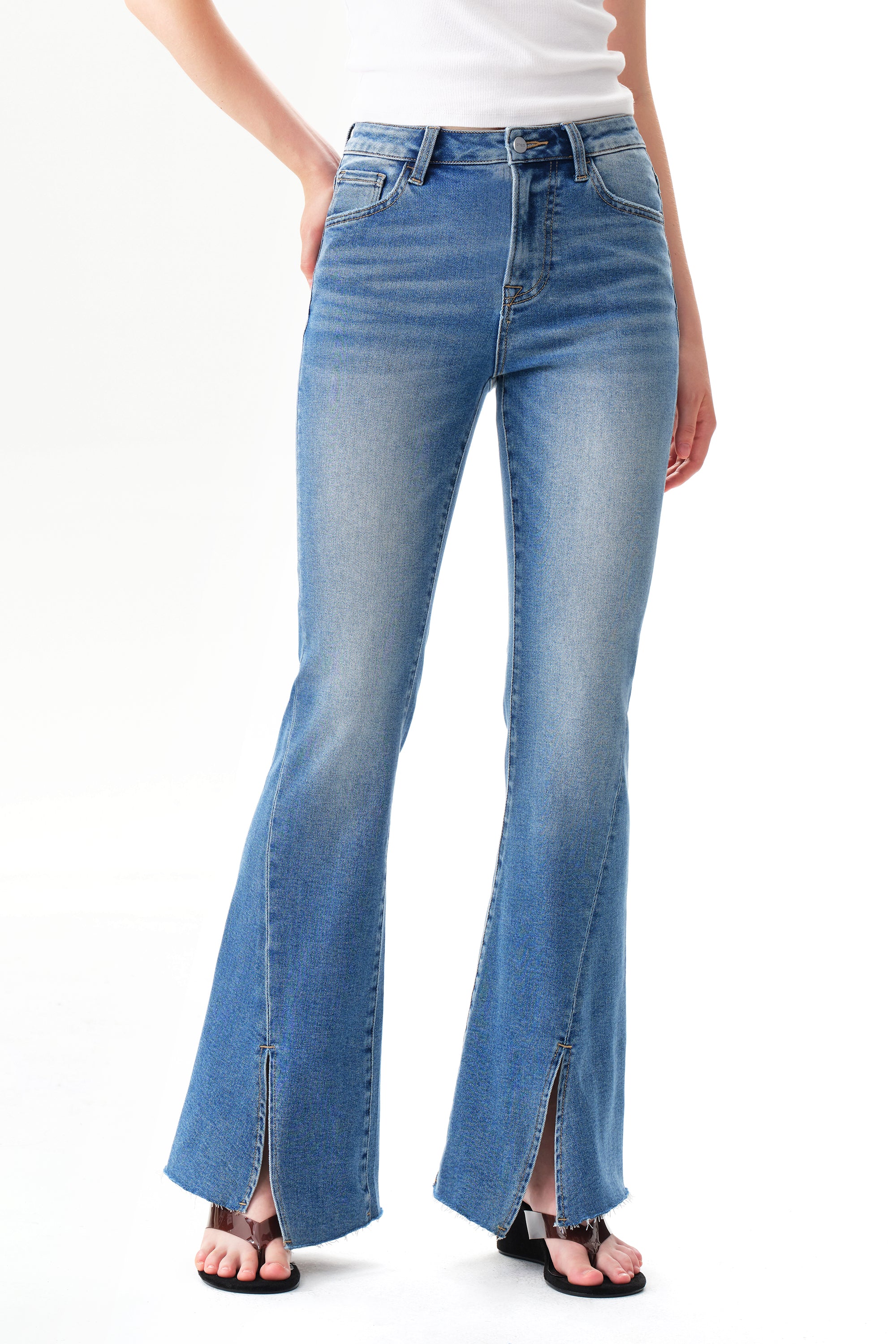 ONESO High Rise Flare Denim Jeans