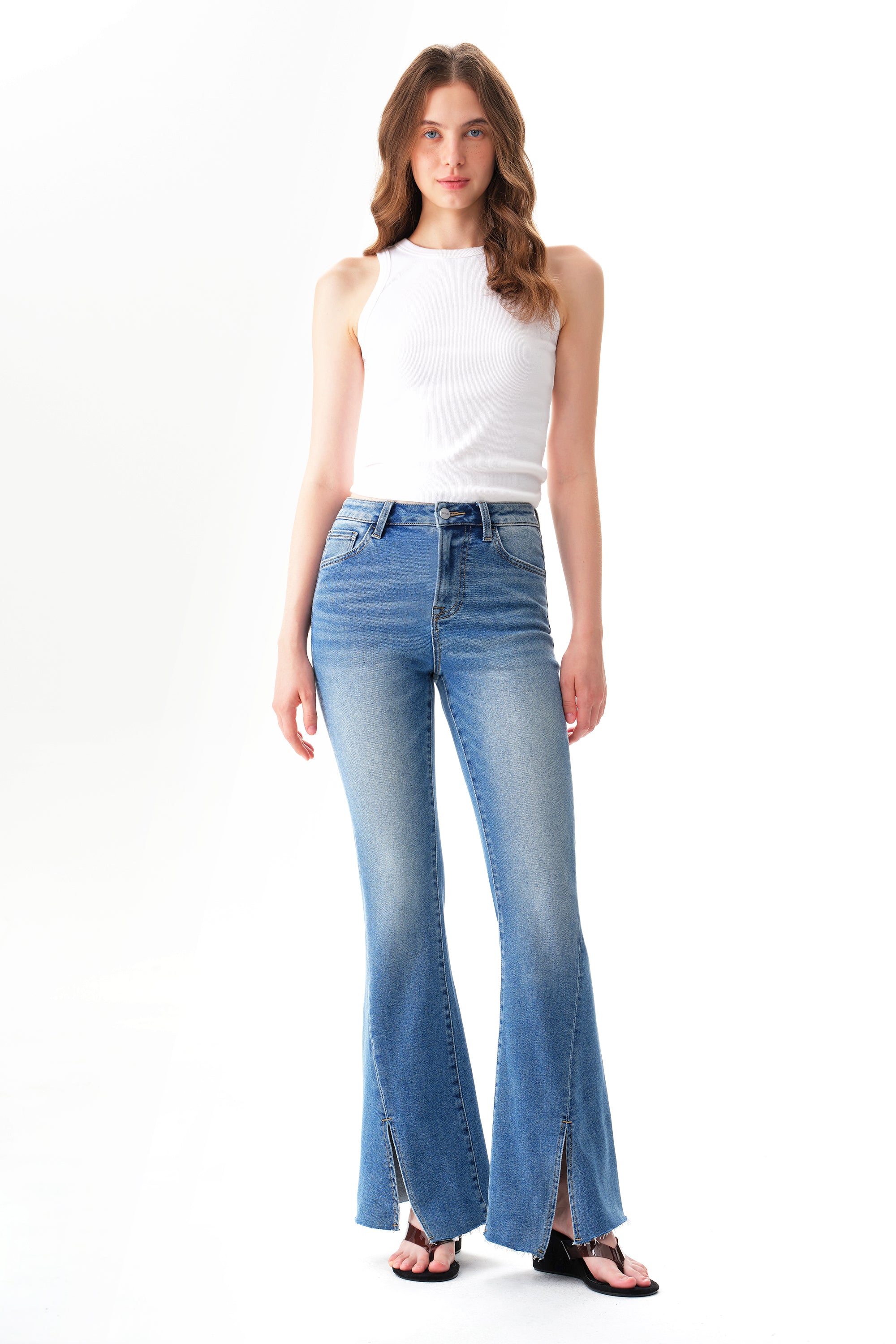 ONESO High Rise Flare Denim Jeans
