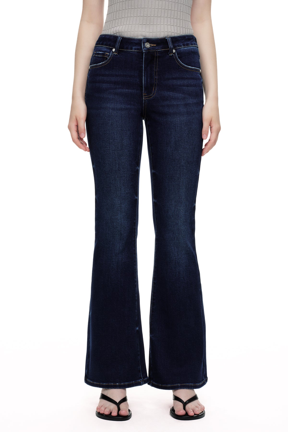 ONESO Timeless Mid Rise Flare Jeans