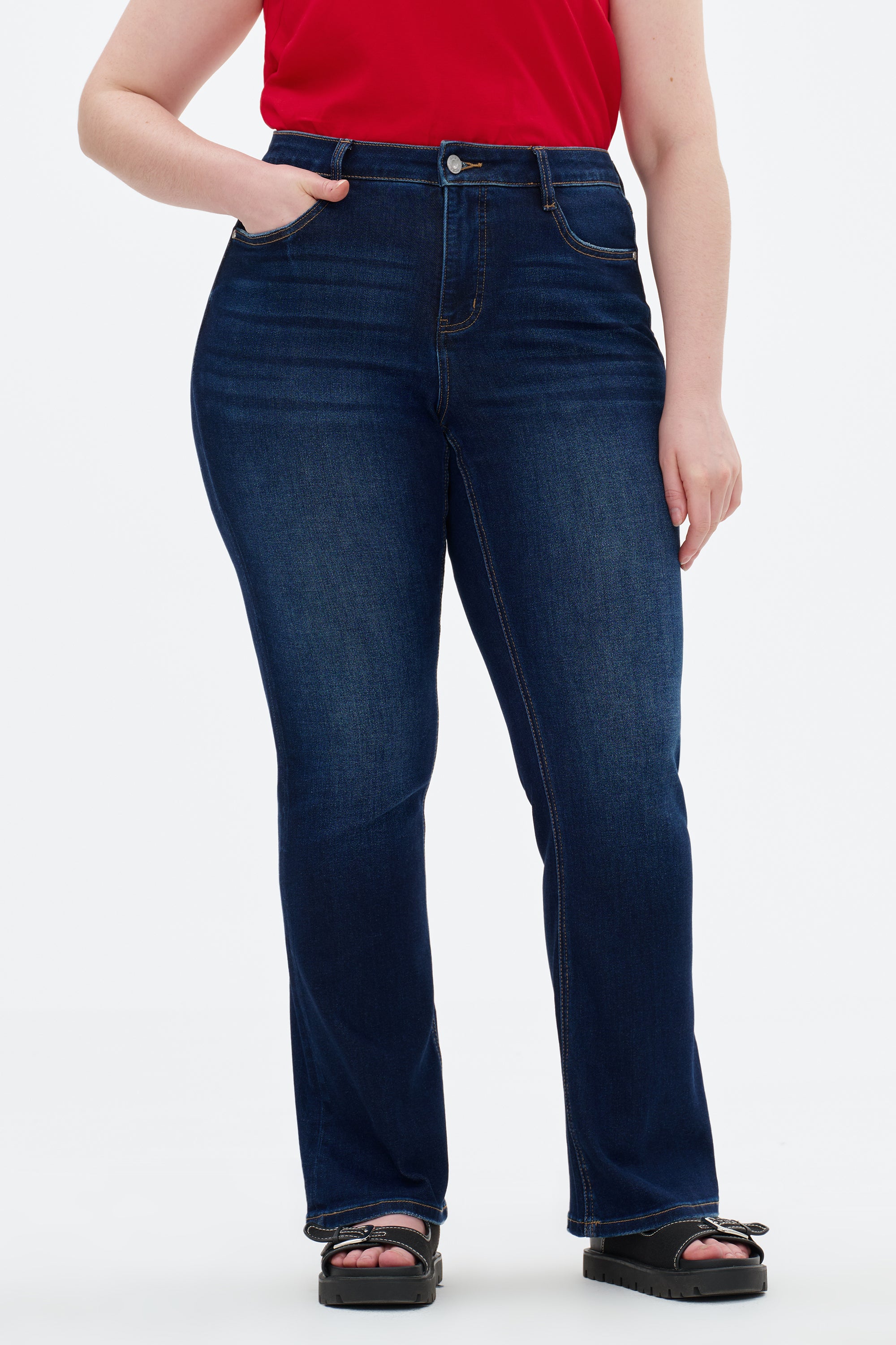 ONESO Sleek Mid Rise Bootcut Jeans