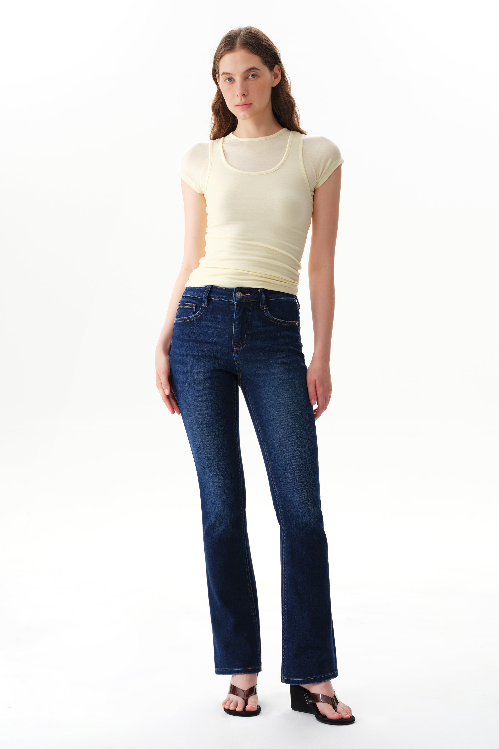 ONESO Sleek Mid Rise Bootcut Jeans
