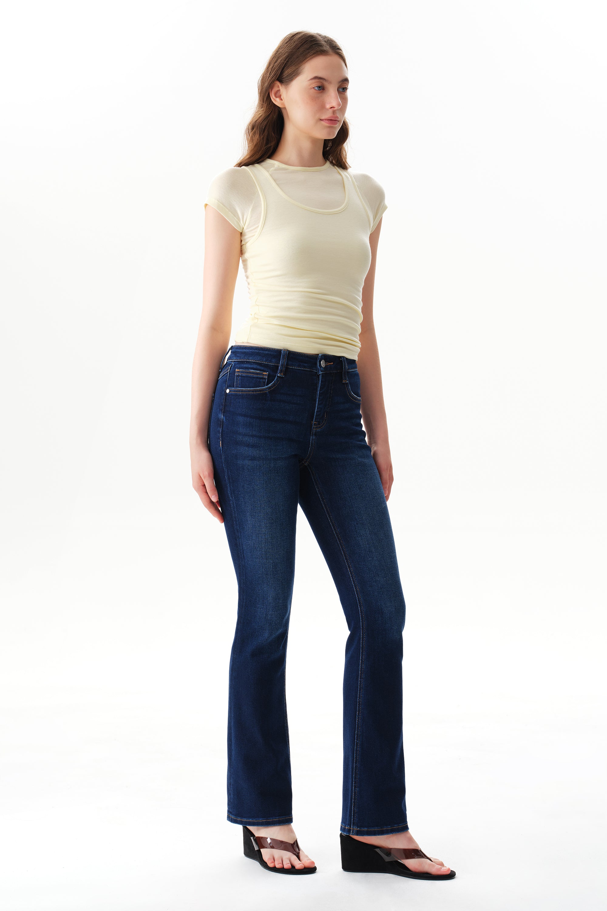 ONESO Sleek Mid Rise Bootcut Jeans