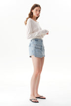 ONESO Edgy High Rise Skort Jeans