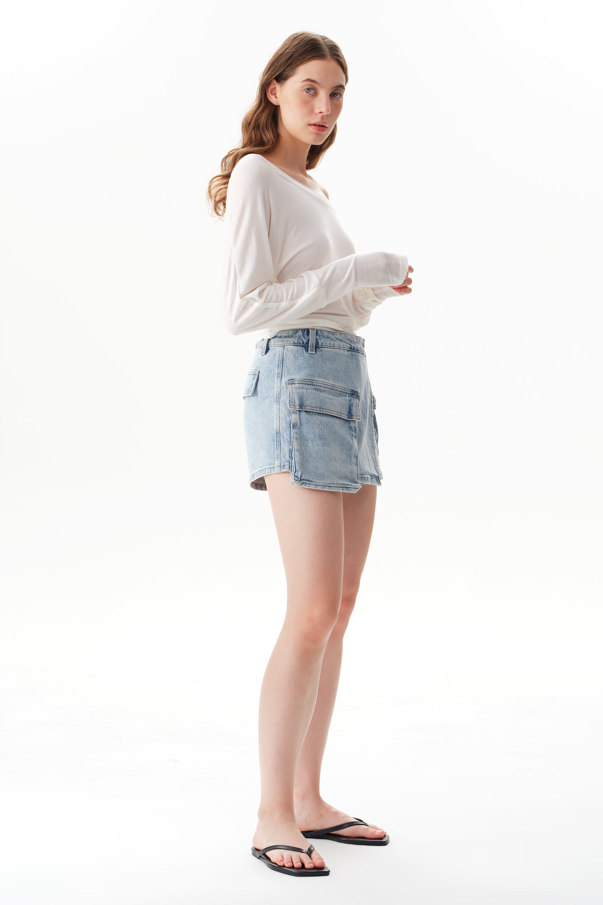 ONESO Edgy High Rise Skort Jeans