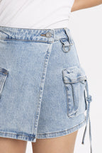 ONESO Edgy High Rise Skort Jeans
