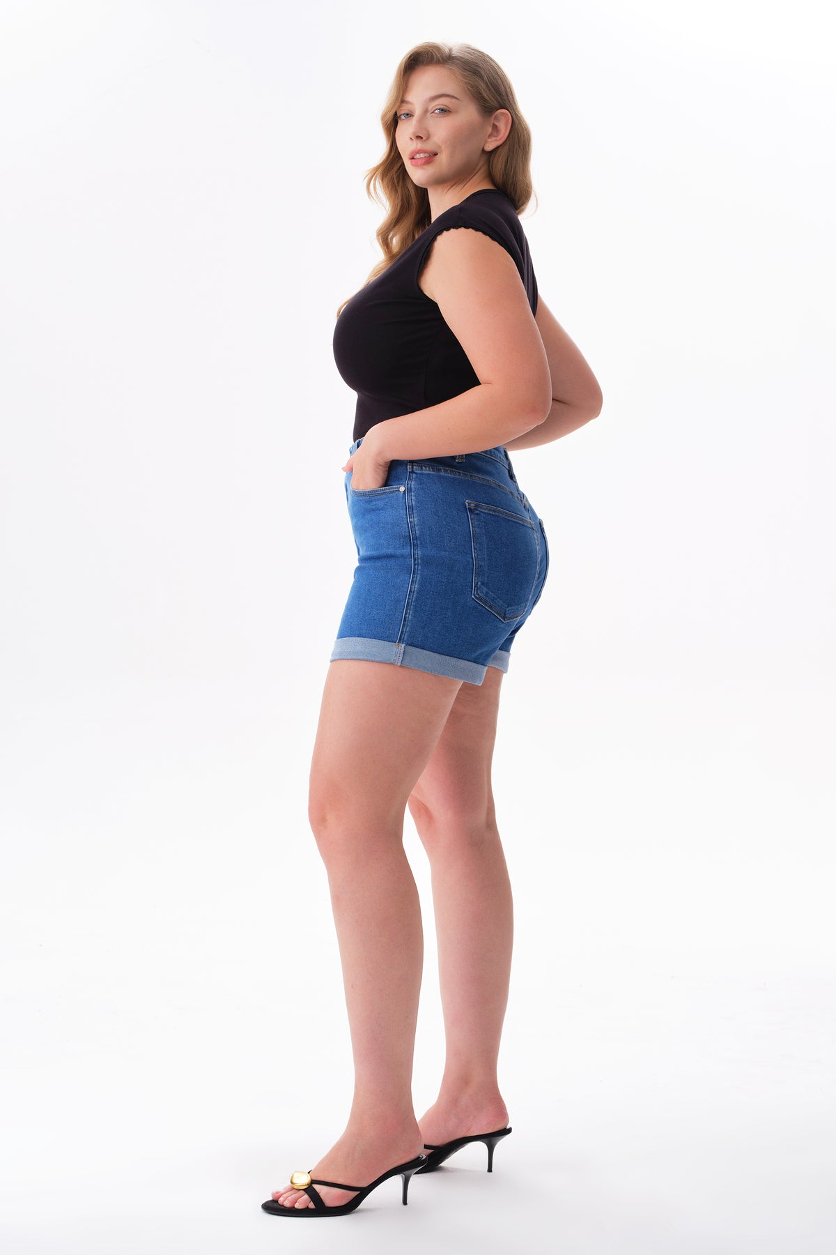 ONESO Effortless High Rise Denim Shorts