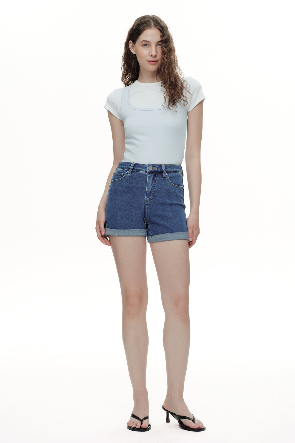 ONESO Effortless High Rise Denim Shorts