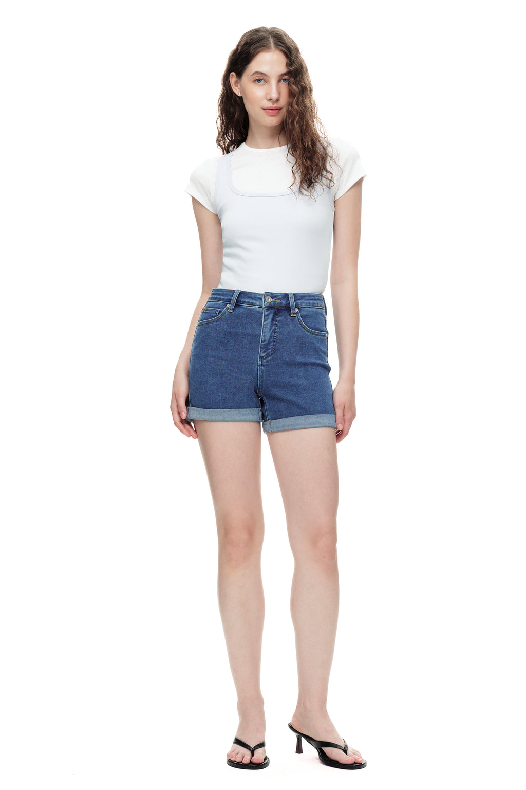 ONESO Effortless High Rise Denim Shorts