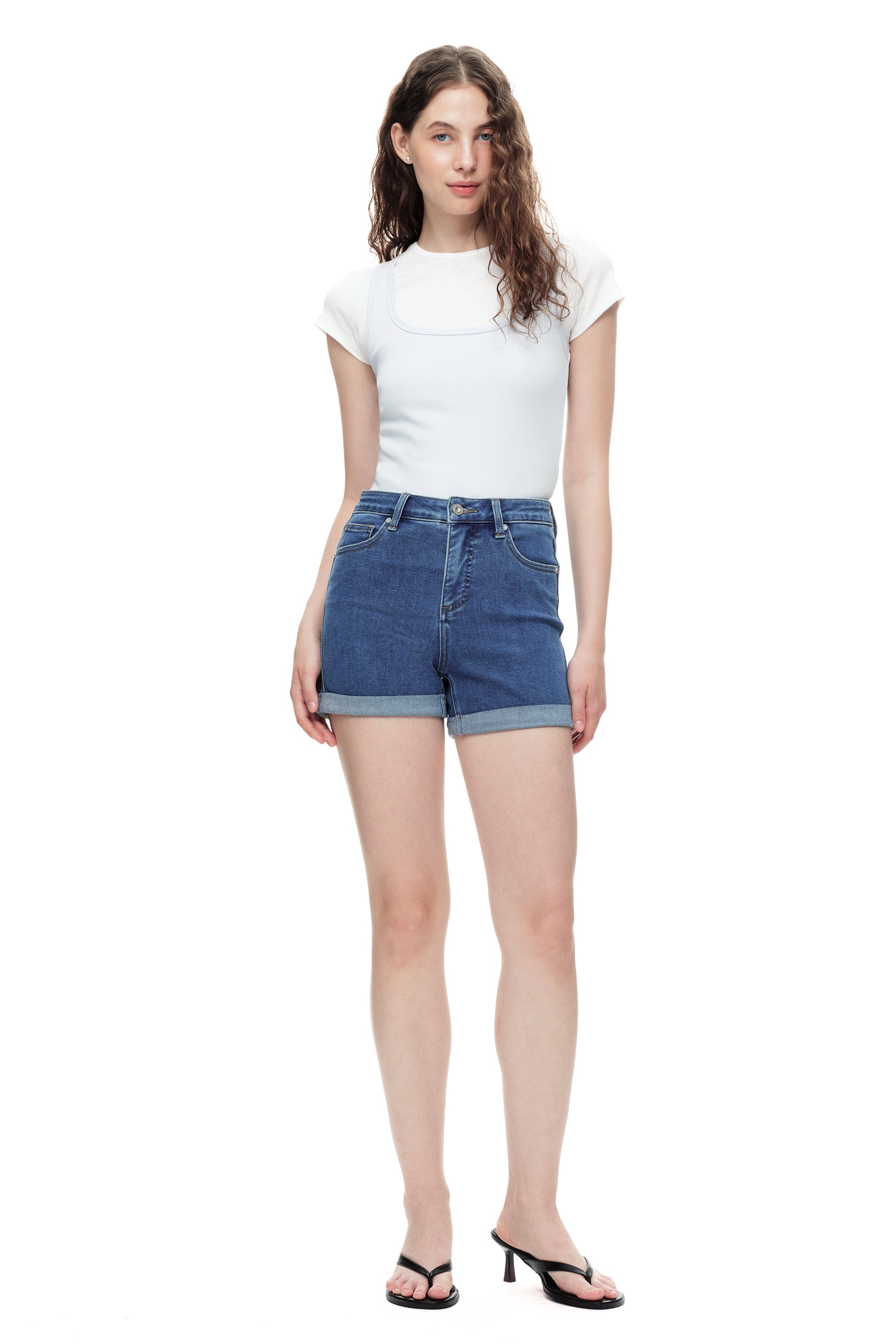 ONESO Effortless High Rise Denim Shorts