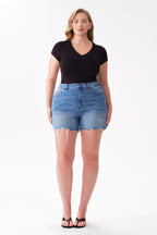 ONESO Casual Chic High Rise Denim Shorts