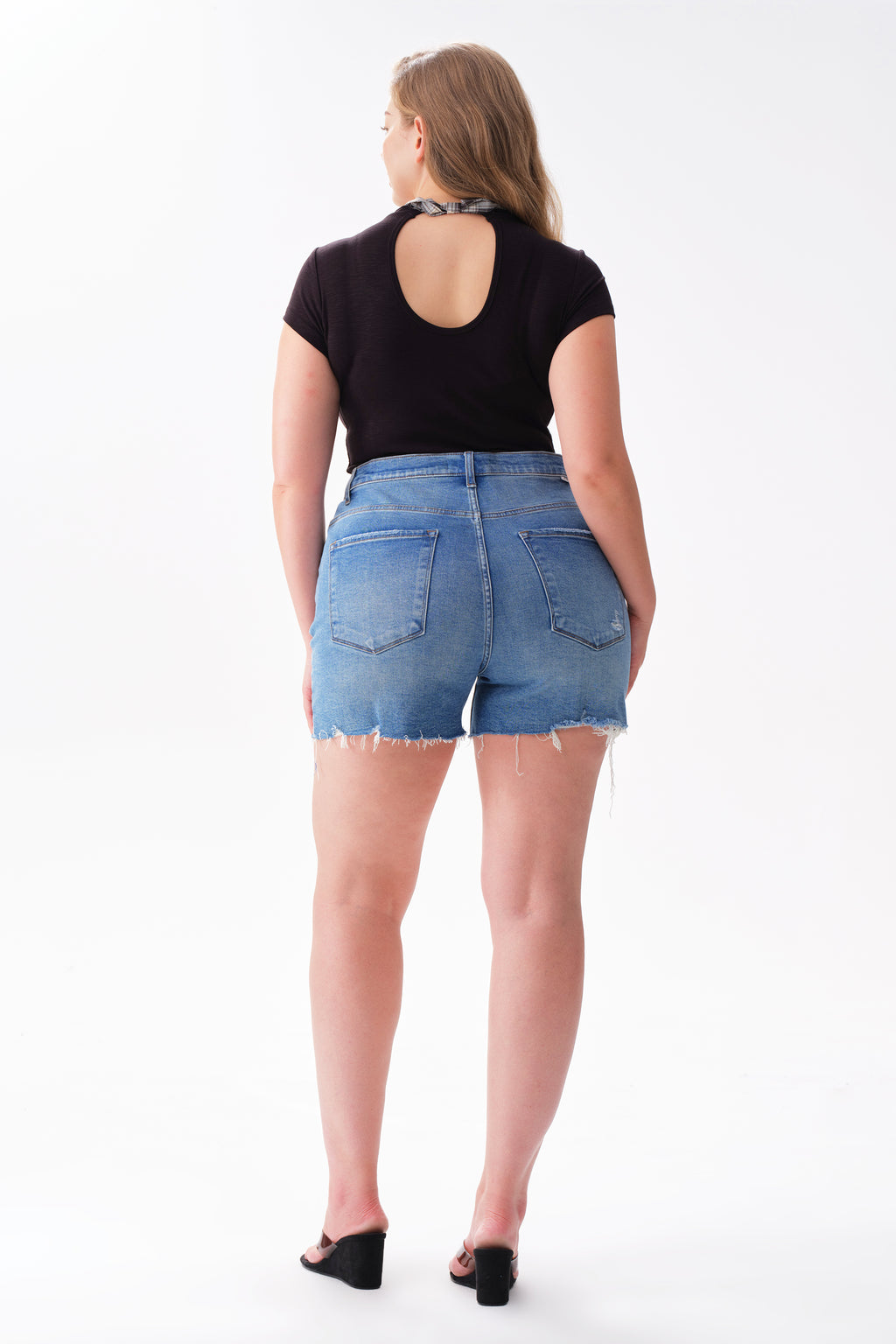 ONESO Casual Chic High Rise Denim Shorts