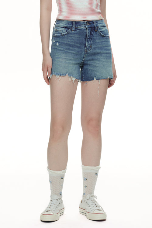 ONESO Casual Chic High Rise Denim Shorts