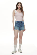ONESO Casual Chic High Rise Denim Shorts