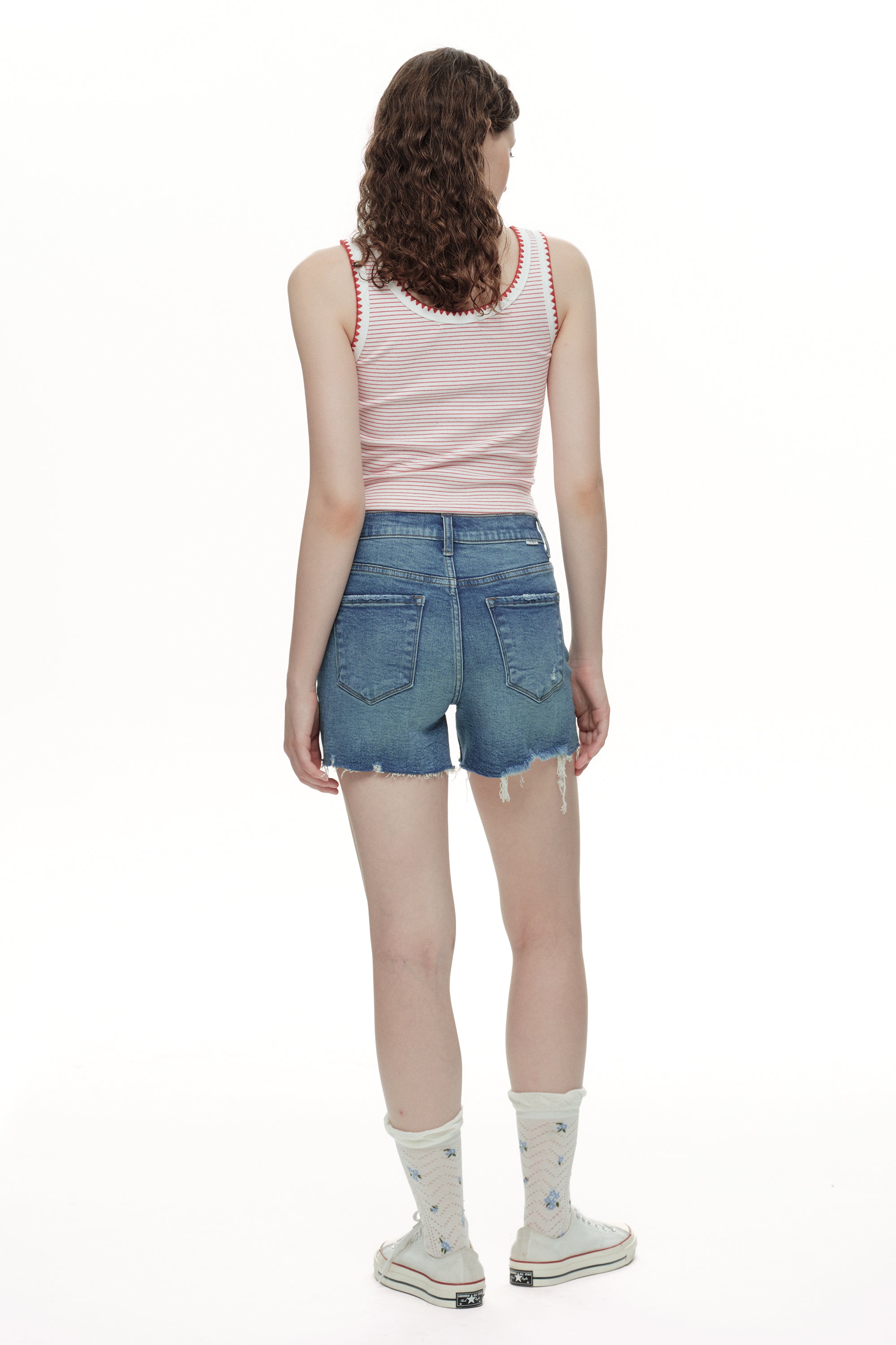 ONESO Casual Chic High Rise Denim Shorts