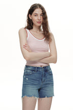 ONESO Casual Chic High Rise Denim Shorts