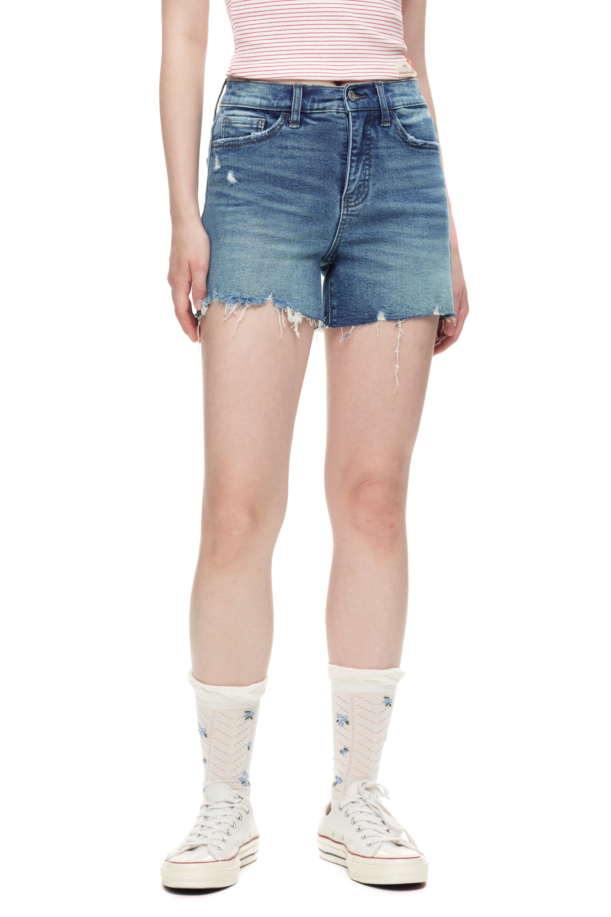 ONESO Casual Chic High Rise Denim Shorts