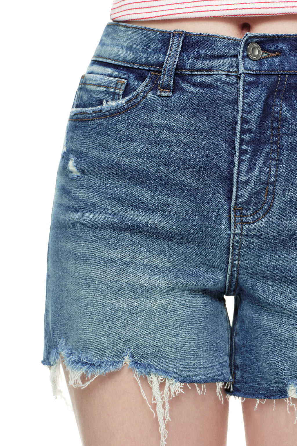 ONESO Casual Chic High Rise Denim Shorts