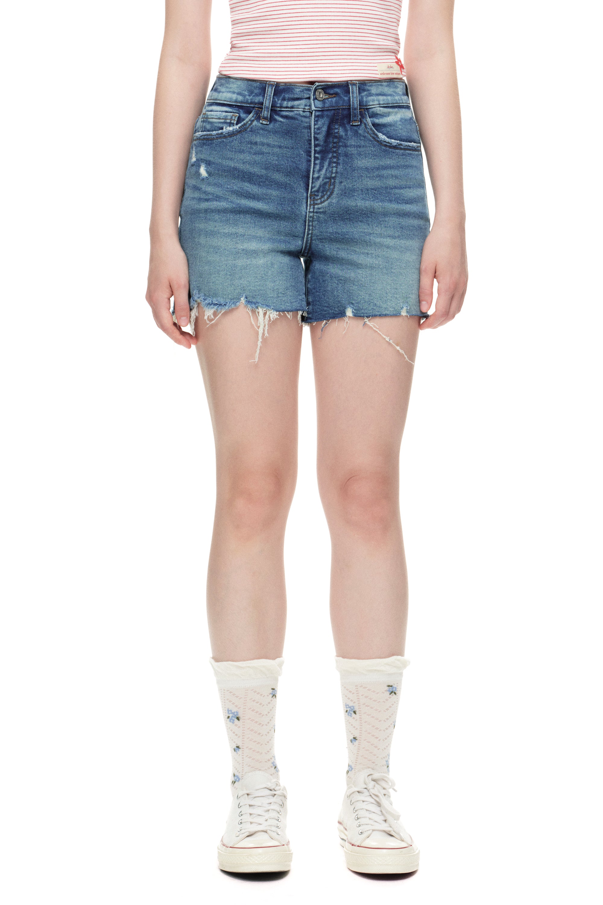 ONESO Casual Chic High Rise Denim Shorts