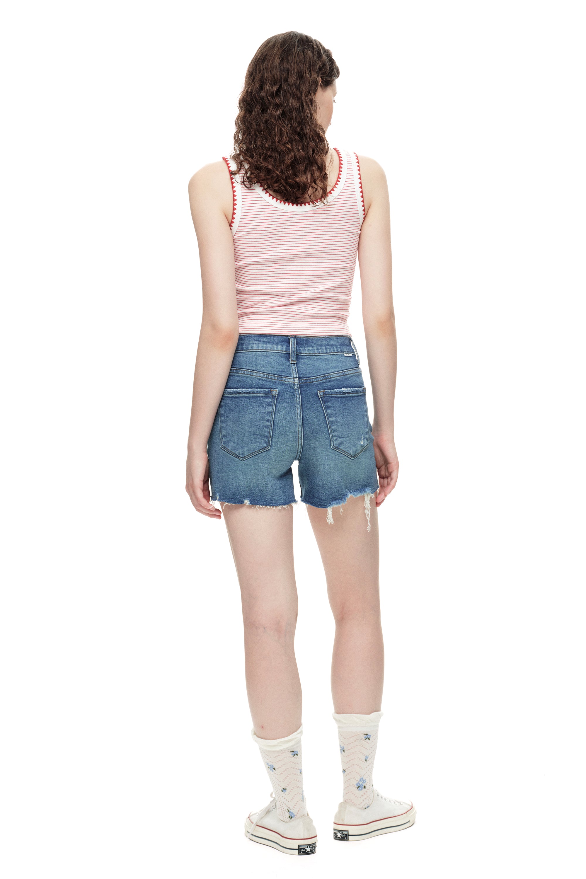 ONESO Casual Chic High Rise Denim Shorts