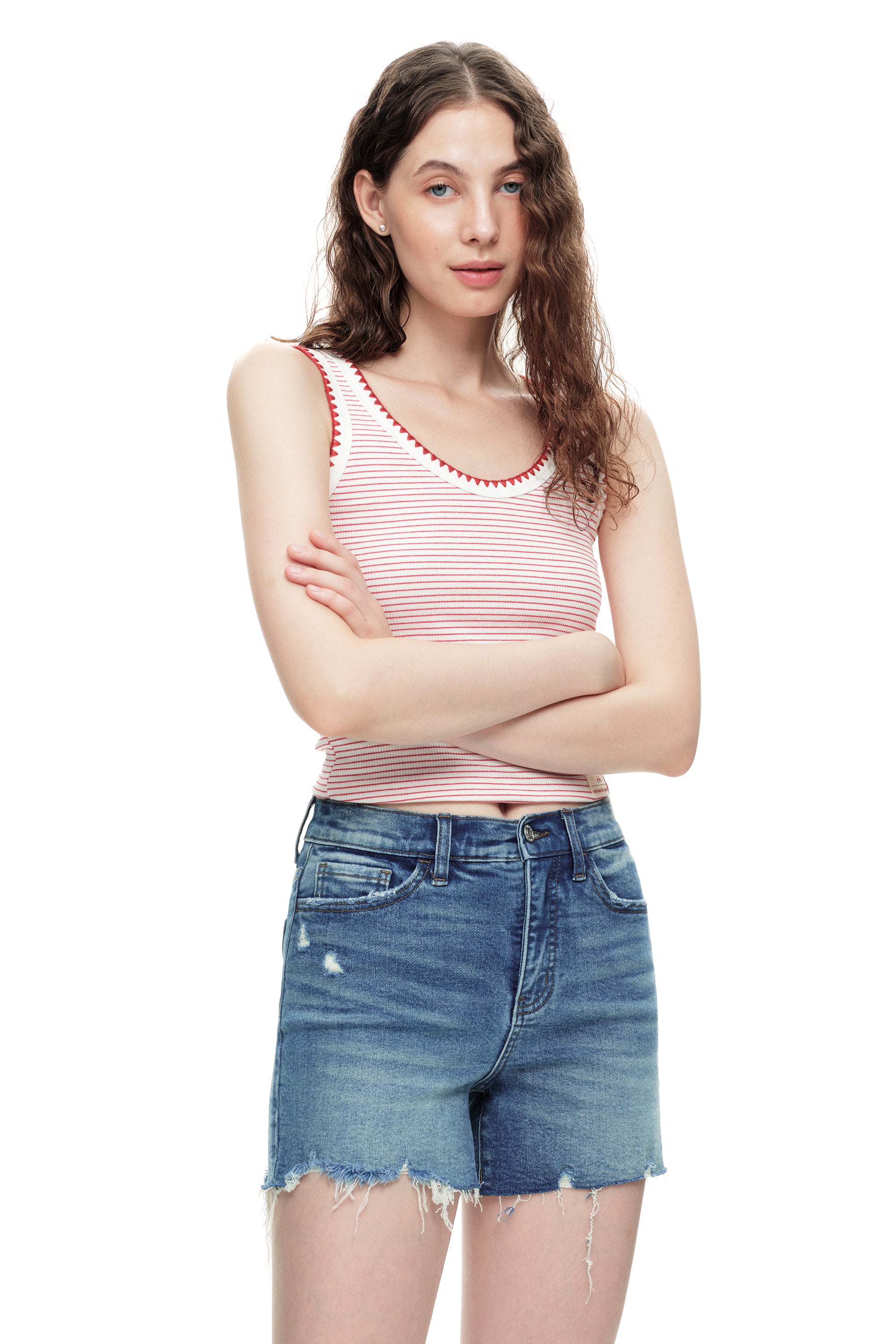 ONESO Casual Chic High Rise Denim Shorts