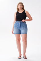 ONESO Modern Utility High Rise Denim Shorts