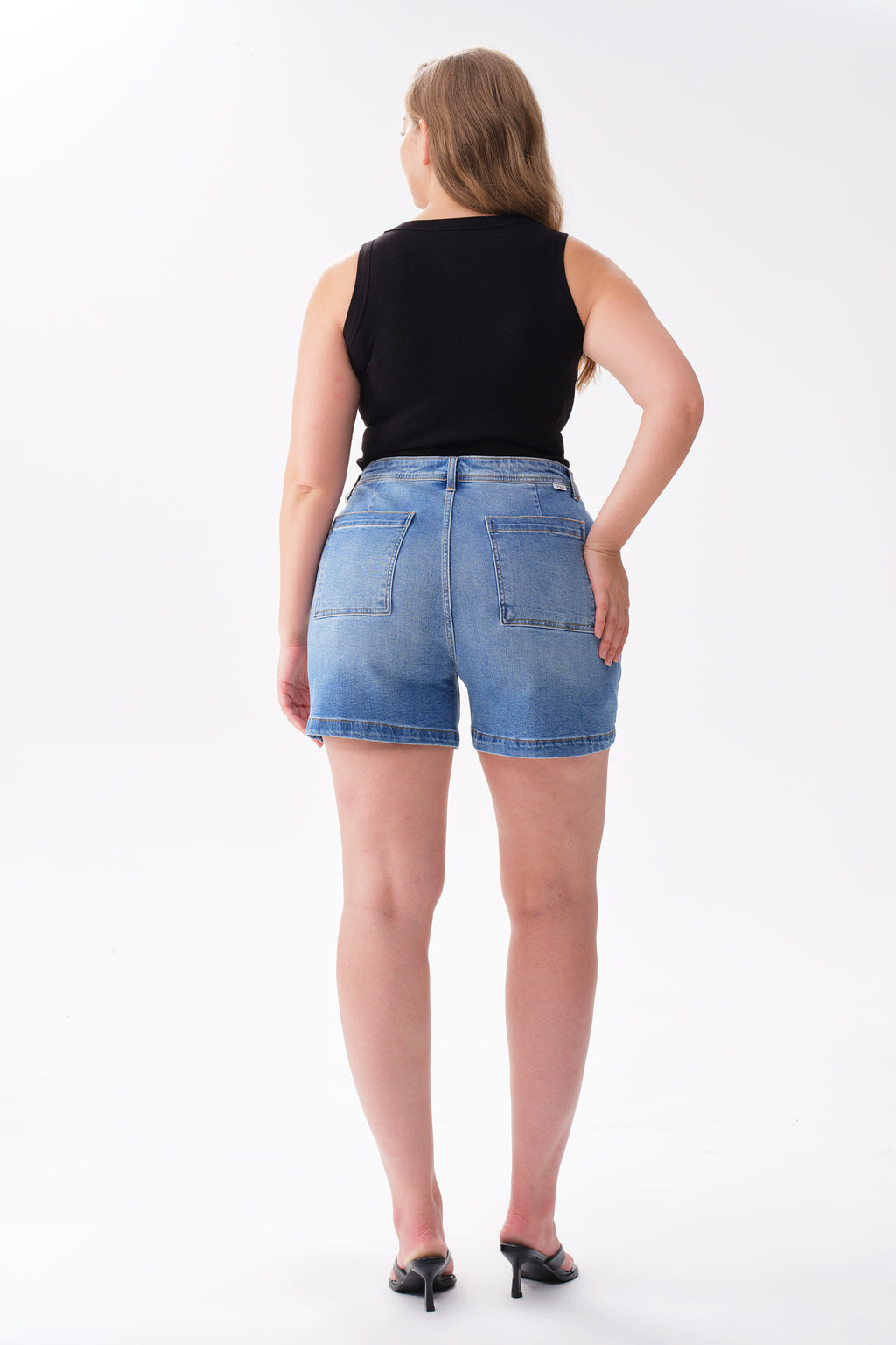 ONESO Modern Utility High Rise Denim Shorts