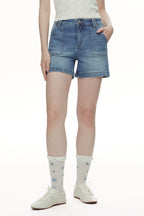 ONESO Modern Utility High Rise Denim Shorts