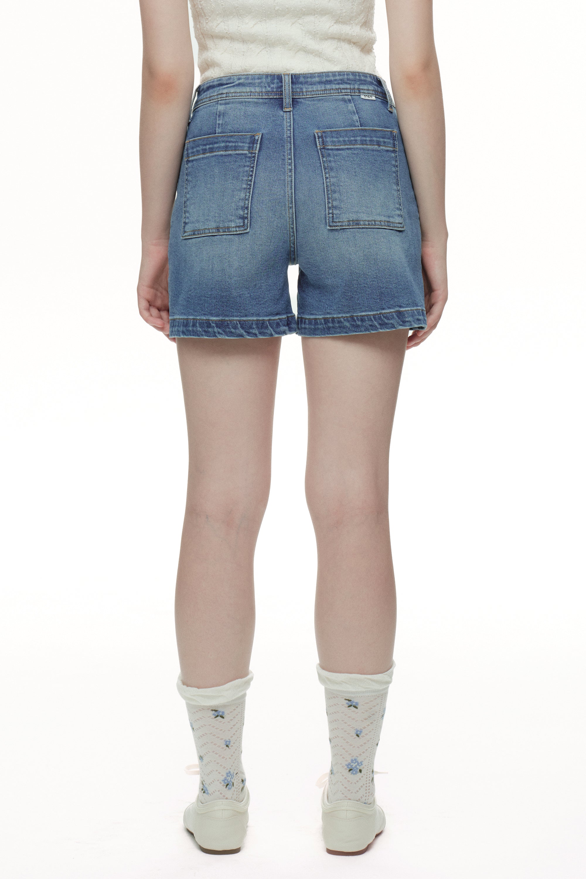 ONESO Modern Utility High Rise Denim Shorts