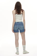 ONESO Modern Utility High Rise Denim Shorts