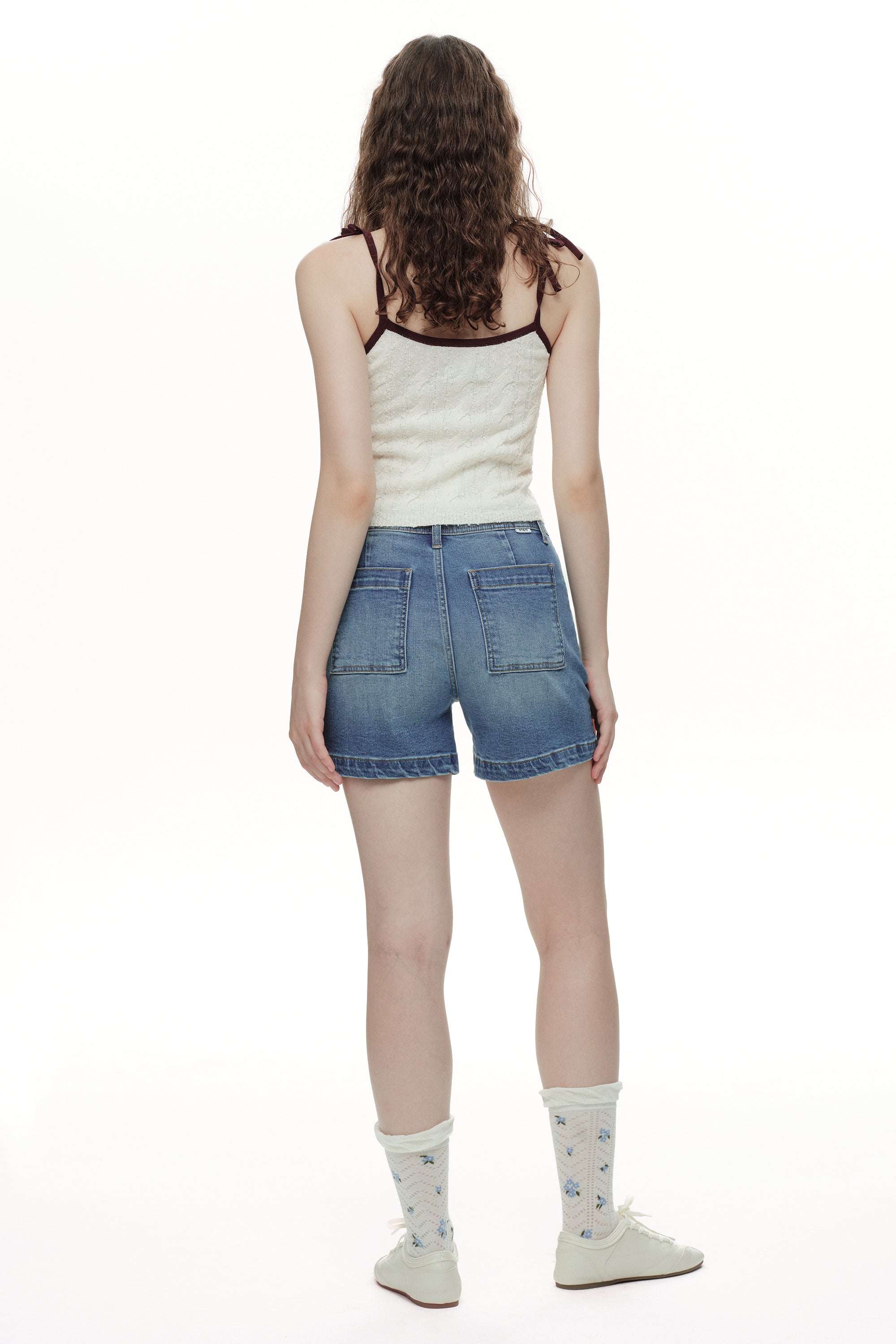 ONESO Modern Utility High Rise Denim Shorts