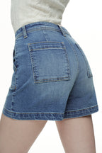 ONESO Modern Utility High Rise Denim Shorts