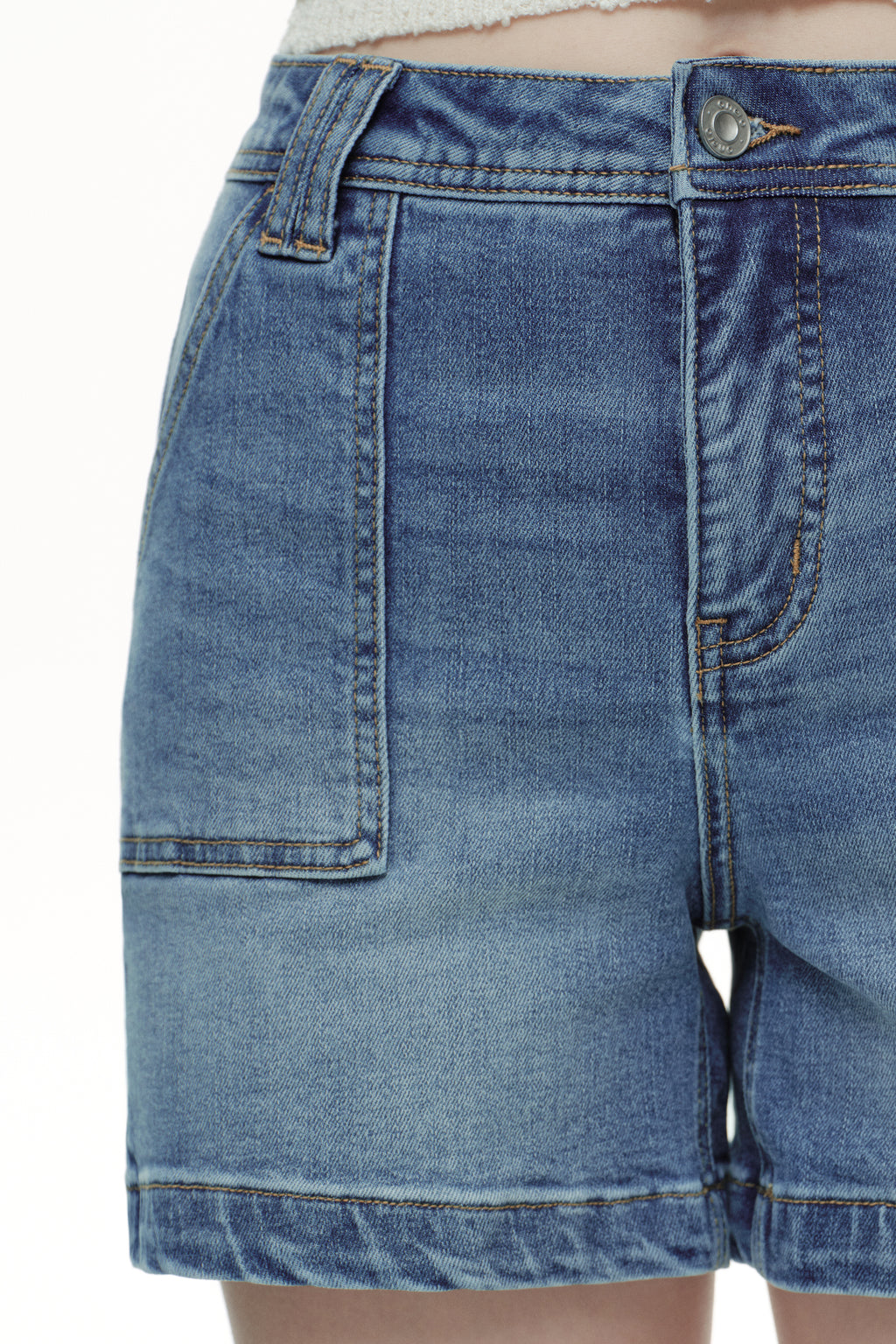 ONESO Modern Utility High Rise Denim Shorts