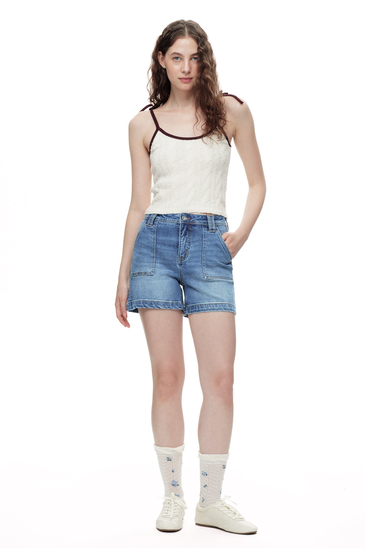 ONESO Modern Utility High Rise Denim Shorts