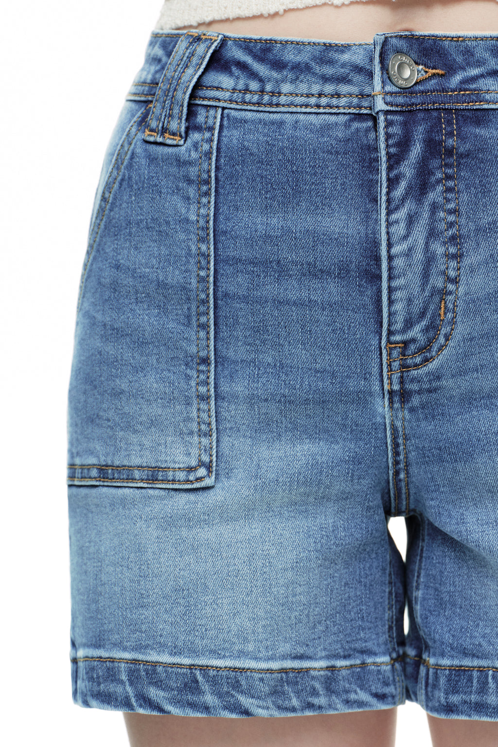ONESO Modern Utility High Rise Denim Shorts
