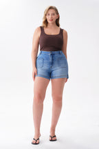 ONESO Modern Utility High Rise Denim Shorts