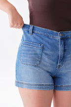 ONESO Modern Utility High Rise Denim Shorts