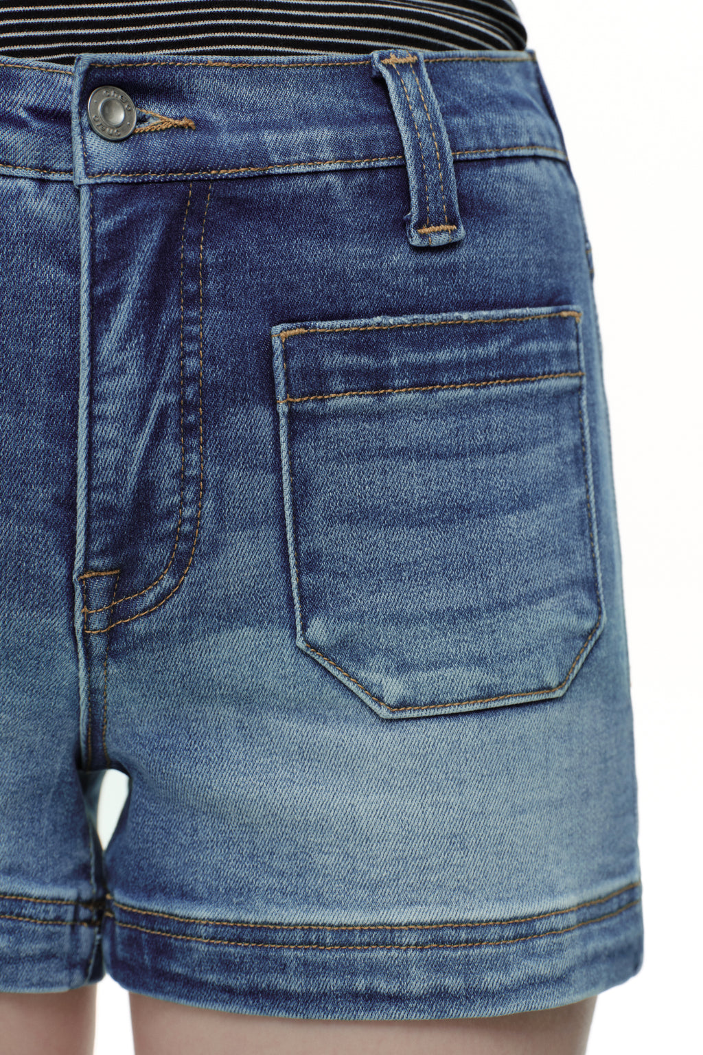 ONESO Modern Utility High Rise Denim Shorts