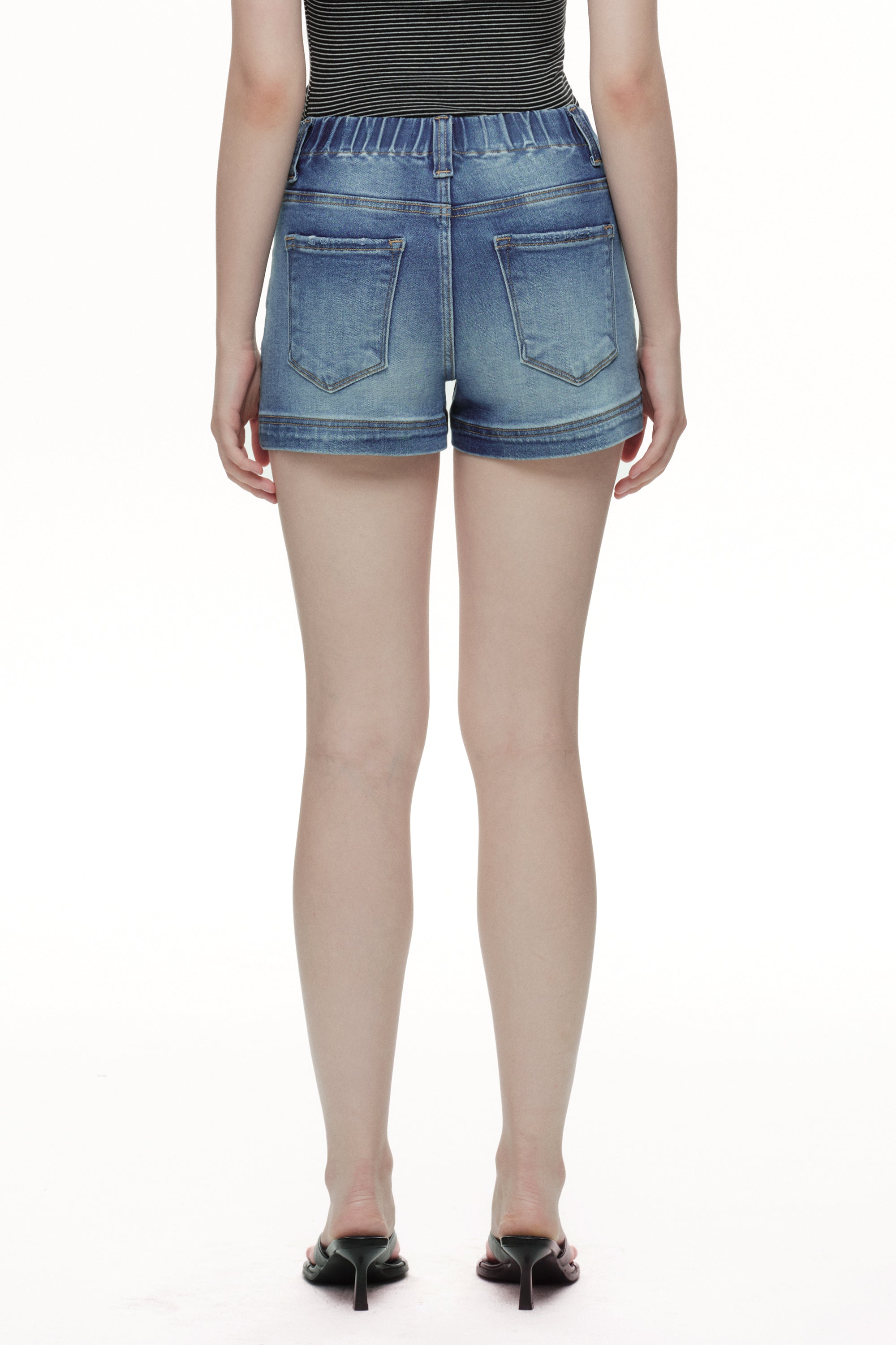 ONESO Modern Utility High Rise Denim Shorts