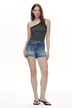 ONESO Modern Utility High Rise Denim Shorts